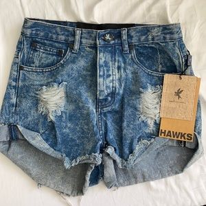 New with Tags- One Teaspoon Denim Shorts High Rise